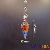 Pendule Pierre 7 Chakras, pierre de guérison spirituelle pour activer et dynamiser les chakras en favorisant un alignement énergétique optimal.