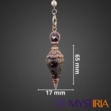 Pendule Pierre Obsidienne Noire, pierre d’ancrage et de protection pour stabiliser vos énergies et approfondir vos recherches en radiesthésie.