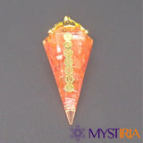Pendule Reiki Agate Rouge, pendule en pierre naturelle pour favoriser l’ancrage, réduire le stress et rétablir un équilibre énergétique stable.