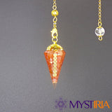 Pendule Reiki Agate Rouge, allié en lithothérapie pour stabiliser les émotions, apporter une énergie apaisante et favoriser une introspection profonde.