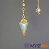 Pendule Reiki Aigue-Marine, allié en lithothérapie pour activer le chakra de la gorge, alléger le stress émotionnel et apaiser les tensions mentales.
