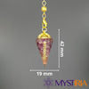 Pendule Reiki Améthyste, pendule divinatoire pour harmoniser les chakras supérieurs, favoriser les rêves prémonitoires et guider les travaux radiesthésiques.