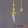 Pendule Reiki Lapis Lazuli, allié en lithothérapie pour dissiper les blocages émotionnels, améliorer la clarté mentale et favoriser l’introspection.