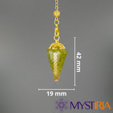 Pendule Reiki Péridot, pendule en pierre naturelle pour dynamiser l’énergie, renforcer le système immunitaire et favoriser la vitalité.