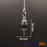 Pendule Séphoroton Agate Noire pour usage manuel et guidance intuitive 39x18mm