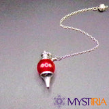 Pendule Séphoroton Agate Rouge pour travail vibratoire et alignement des énergies