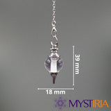 Pendule Séphoroton Cristal de Roche pour purification énergétique 39x18mm