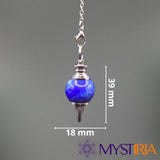 Pendule radiesthésie Lapis Lazuli pour usage spirituel, créativité et inspiration 39mmx18mm