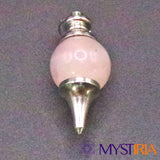 Pendule Séphoroton Quartz Rose pour séance de radiesthésie avec apaisement émotionnel