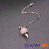 Pendule Séphoroton Quartz Rose pour pratique intuitive et paix intérieure