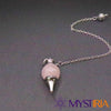 Pendule pierre semi-précieuse Quartz Rose pour purification et vibrations d’amour