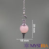 Pendule de radiesthésie Quartz Rose pour sérénité affective 39mmx18mm