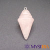 Pendule Stupa Conique Quartz Rose
