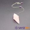 Pendule Stupa Conique Quartz Rose
