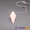 Pendule Stupa Conique Quartz Rose