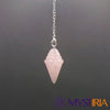 Pendule Stupa Conique Quartz Rose