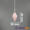 Pendule Stupa Conique Quartz Rose