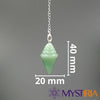 Pendule Stupa Conique Aventurine Verte Mystiria – 40x20mm en pierre naturelle