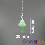 Pendule Stupa Conique Aventurine Verte Mystiria – 40x20mm en pierre naturelle