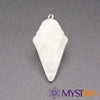 Cristal de roche brut sculpté en pendule Stupa – Mystiria