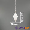 Pendule Stupa Conique Cristal de Roche Mystiria – 40x20mm pierre naturelle