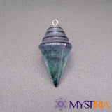 Pendule Fluorite brut sculpté – Outil de divination et soin Mystiria