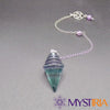 Pendule fluorite vu de profil – Pratique énergétique et équilibrage chakras