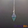 Fluorite suspendue en forme stupa – Radiesthésie et méditation Mystiria