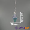 Pendule Stupa Conique Fluorite Mystiria – 40x20mm pierre naturelle multicolore