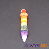 Pendule Thot 7 Chakras, pendule égyptien émetteur et récepteur pour harmoniser les énergies et équilibrer les 7 chakras.