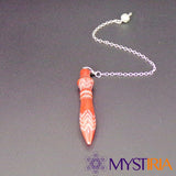 Pendule Thot Agate Rouge, pendule vibratoire égyptien pour harmoniser les émotions, favoriser la paix intérieure et stabiliser les énergies dispersées.