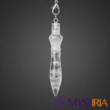 Pendule Thot Cristal de Roche, pendule énergétique pour éveiller la conscience, renforcer l’intuition et se connecter aux dimensions spirituelles.