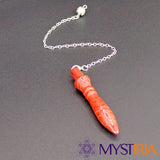 Pendule Thot Jaspe Rouge, outil vibratoire puissant pour stimuler la vitalité, équilibrer les énergies et dynamiser le chakra racine.