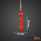 Pendule Thot Jaspe Rouge, émetteur et récepteur vibratoire pour purifier l’énergie, renforcer la force intérieure et harmoniser l’aura.