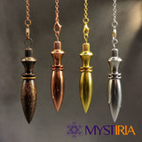 Pendule Thot Métal, pendule égyptien émetteur et récepteur pour des recherches énergétiques et divinatoires précises en radiesthésie.