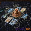 Tapis de Tarot Métatron, amplificateur vibratoire pour structurer vos séances de tirage et affiner la clarté des interprétations.