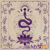 Tapis de Tarot Own Your Power, amplificateur vibratoire pour structurer vos séances de cartomancie et améliorer l’interprétation des tirages avec précision.