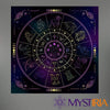Tapis de Tarot Zodiaque, support divinatoire pour harmoniser vos tirages avec les énergies des 12 signes astrologiques et symboles sacrés.